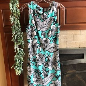 Seafoam green Fitted with flair dress